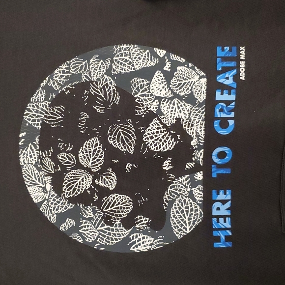 Adidas 'Here To Create' Adobe Max black long sleeve graphic hoodie NWT - Picture 2 of 8